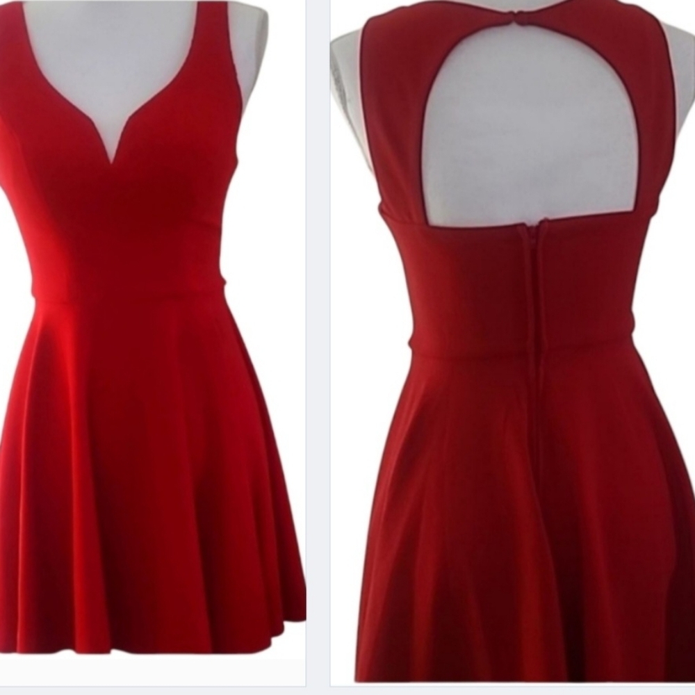 B Darlin Elegant Red Sleeveless Dress